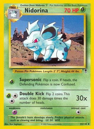 Nidorina - Reverse Holofoil Legendary Collection - Uncommon
