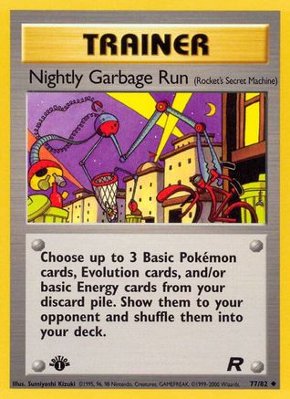 Nightly Garbage Run (Rocket's Secret Machine) 077 - 1st Edition Team Rocket - Uncommon