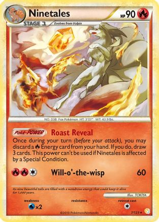 Ninetales 007 - Reverse Holofoil HeartGold SoulSilver - Holo Rare