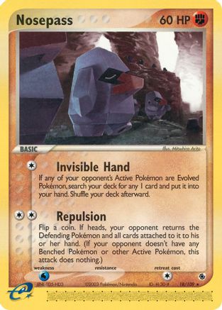 Nosepass - Reverse Holofoil Ruby and Sapphire - Rare