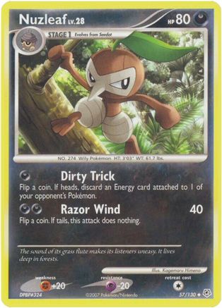 Nuzleaf - Reverse Holofoil Diamond and Pearl - Uncommon