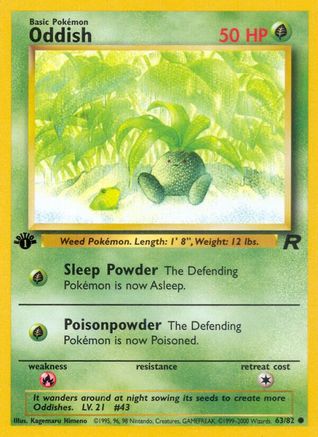 Oddish 063 - 1st Edition Team Rocket - Common