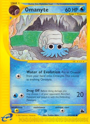 Omanyte - Reverse Holofoil Skyridge - Uncommon