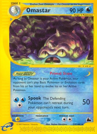 Omastar - Reverse Holofoil Skyridge - Rare