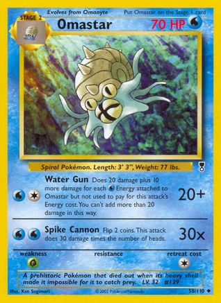 Omastar - Reverse Holofoil Legendary Collection - Uncommon