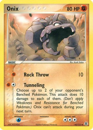 Onix - Reverse Holofoil FireRed & LeafGreen - Uncommon