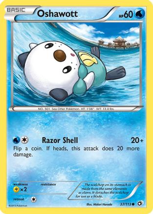 Oshawott 037 - Reverse Holofoil Legendary Treasures - Common