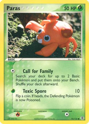 Paras 072 FireRed & LeafGreen - Common