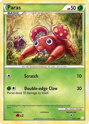Paras 076 HeartGold SoulSilver - Common