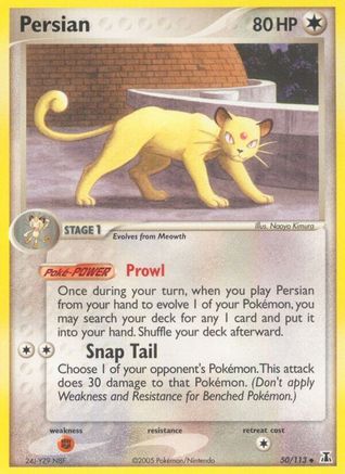 Persian 050 - Reverse Holofoil Delta Species - Uncommon