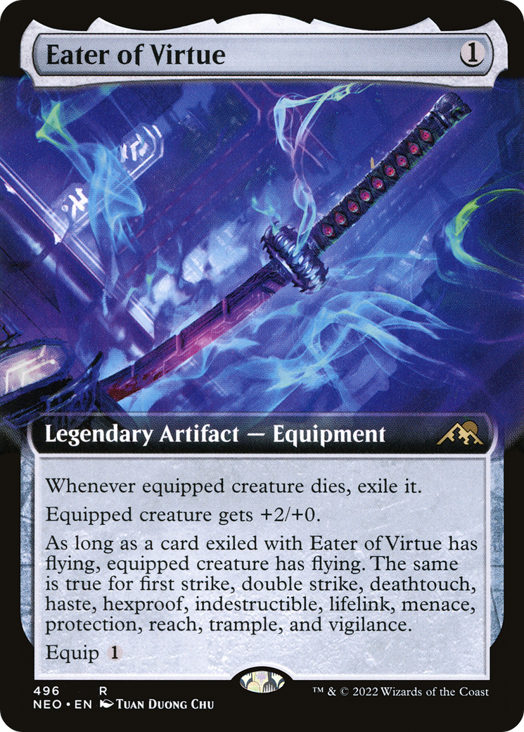 Eater of Virtue (Extended Art) (NEO-496) - Kamigawa: Neon Dynasty: (Extended Art) Foil