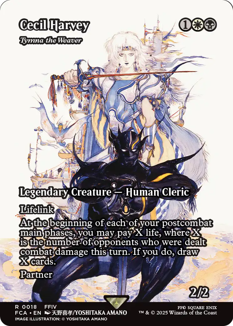 Cecil Harvey - Tymna the Weaver (Showcase) (FCA-018) - FINAL FANTASY: Through the Ages / Cecil Harvey (Borderless) Foil