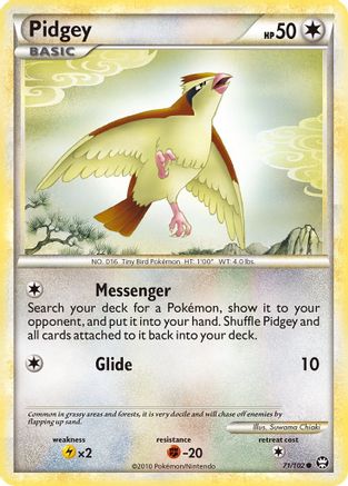 Pidgey/102 - Reverse Holofoil Triumphant - Common