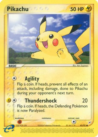 Pikachu 043/95 Team Magma vs Team Aqua - Common