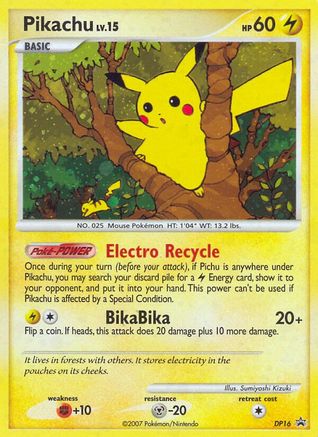 Pikachu - DP16 - Holofoil Diamond and Pearl Promos - Promo
