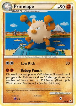 Primeape 022 - Reverse Holofoil Unleashed - Rare