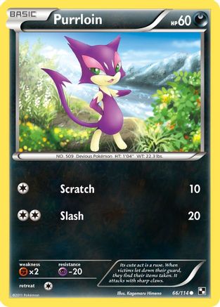 Purrloin - Reverse Holofoil Black and White - Common
