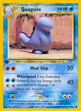 Quagsire 048 - 1st Edition Neo Revelation - Common