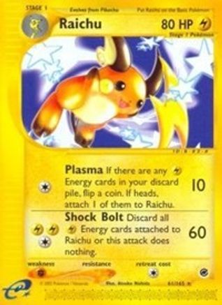 Raichu (61) (61) 061 - Reverse Holofoil Expedition - Rare