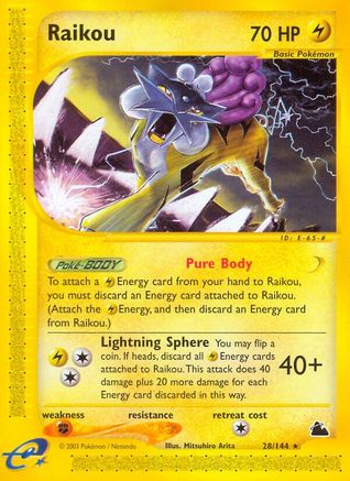 Raikou - Reverse Holofoil Skyridge - Rare