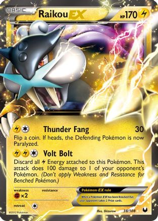 Raikou EX - Holofoil Dark Explorers - Ultra Rare