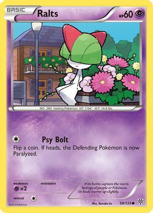 Ralts 059 - Reverse Holofoil Plasma Storm - Common