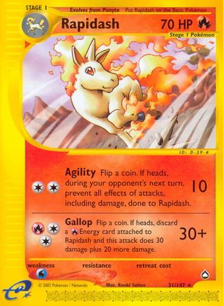 Rapidash Aquapolis - Rare