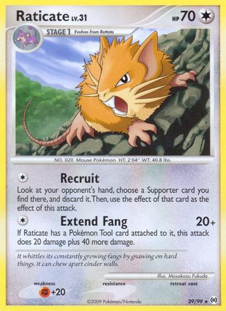 Raticate 029 - Reverse Holofoil Arceus - Rare