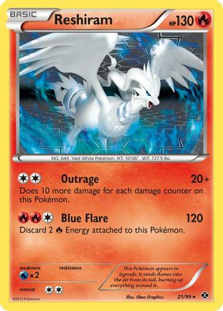 Reshiram - Reverse Holofoil Next Destinies - Rare