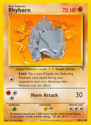 Rhyhorn/110 - Reverse Holofoil Legendary Collection - Common