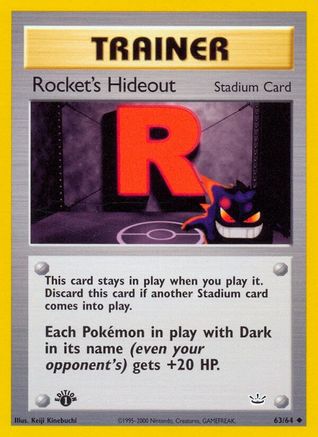 Rocket's Hideout 063 - 1st Edition Neo Revelation - Uncommon