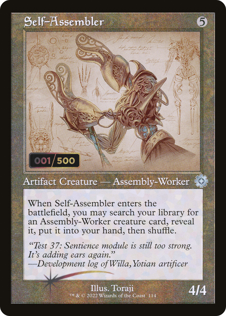 Self-Assembler (Schematic) (Serial Numbered) (BRR-114) - The Brothers' War Retro Artifacts Foil