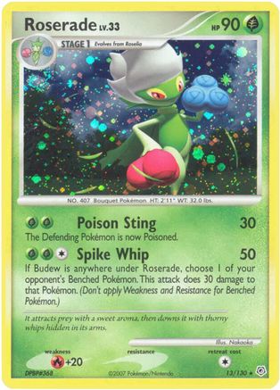 Roserade 013/130 - Holofoil Diamond and Pearl - Holo Rare