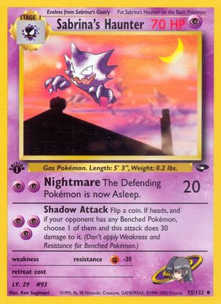 Sabrina's Haunter 055 - 1st Edition Gym Challenge - Uncommon