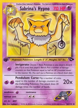 Sabrina's Hypno 056 - 1st Edition Gym Challenge - Uncommon