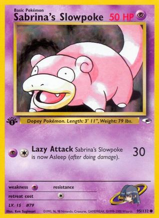 Sabrina's Slowpoke 095 - 1st Edition Gym Heroes - Common