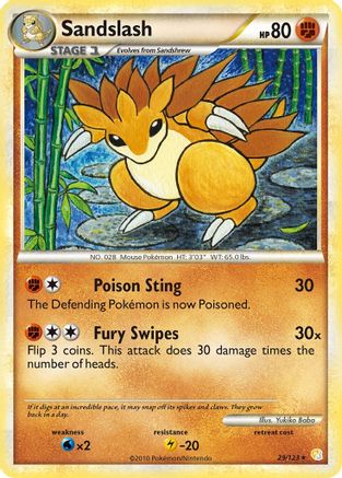 Sandslash 029 - Reverse Holofoil HeartGold SoulSilver - Rare