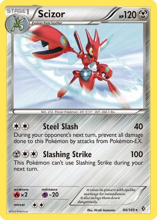 Scizor - Reverse Holofoil Boundaries Crossed - Holo Rare