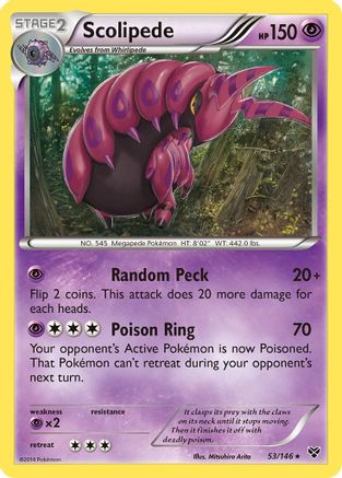 Scolipede XY Base Set - Rare