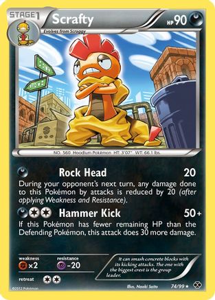 Scrafty 074 - Holofoil Next Destinies - Holo Rare