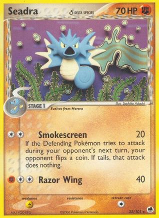 Seadra (Delta Species) 022/101 Dragon Frontiers - Rare