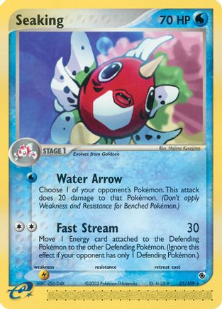 Seaking 021/109 - Reverse Holofoil Ruby and Sapphire - Rare