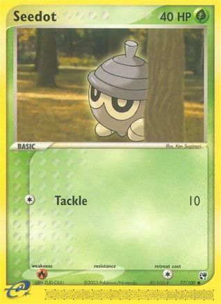 Seedot - 77/100/100 - Reverse Holofoil Sandstorm - Common