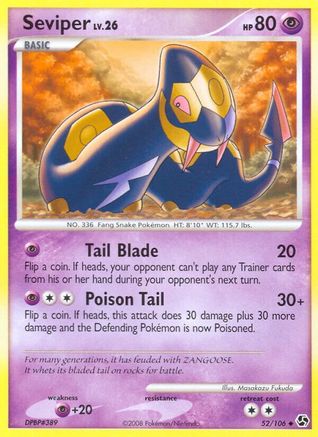 Seviper - Reverse Holofoil Great Encounters - Uncommon