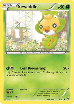 Sewaddle - Reverse Holofoil Noble Victories - Common