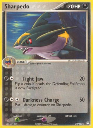Sharpedo - Reverse Holofoil Power Keepers - Uncommon