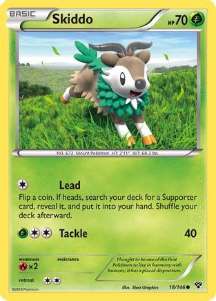Skiddo - Reverse Holofoil XY Base Set - Common