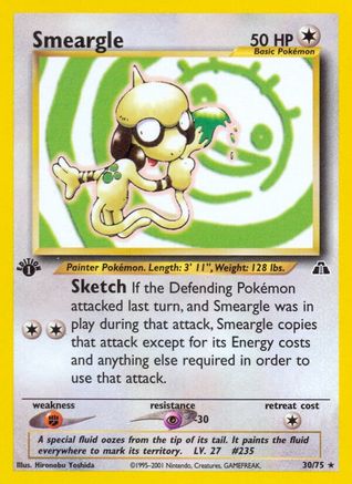 Smeargle (30) (30) 030 - 1st Edition Neo Discovery - Rare