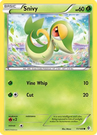 Snivy - Reverse Holofoil Boundaries Crossed - Common