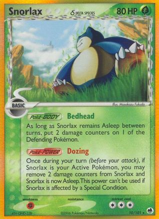 Snorlax (Delta Species) - Reverse Holofoil Dragon Frontiers - Holo Rare